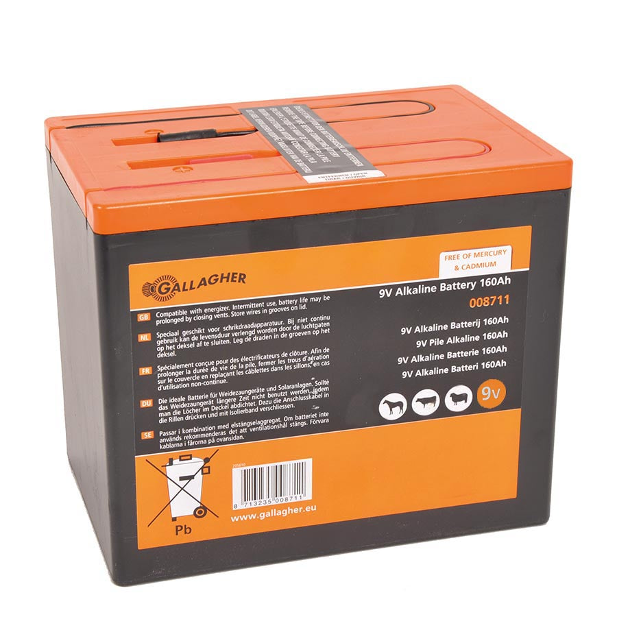 Batteri 9V 160Ah alkalin Gallagher