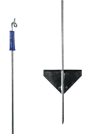 Galvanisert påle med blåtopp, 10 stk