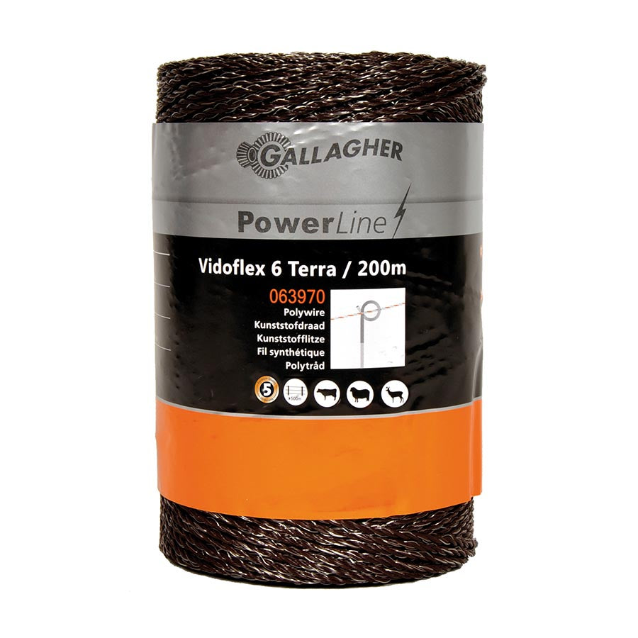 POLYWIRE 6 200M TERRA(5 PE MONOFILAMENTS-0,16 SS