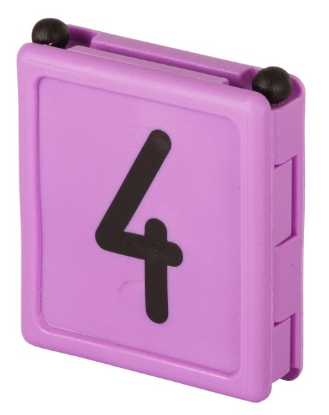 Halsreim-merke, dobbel, nr. 4 - lilla, 6 stk/pa...