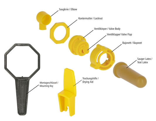 Hygienisk ventil, med Latex Smokk 1454
