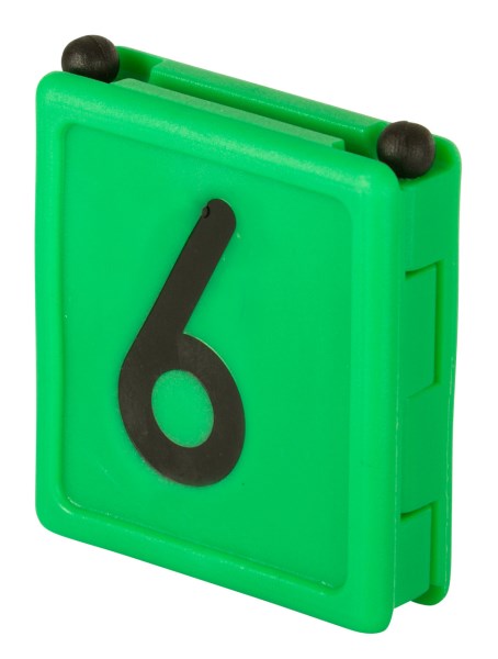 Halsreim-merke, dobbel, nr. 6 - Grøn, 6 stk/pak...