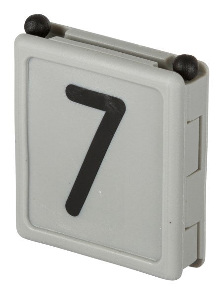 Halsreim-merke, dobbel, nr. 7 - Grå, 6 stk/pakk...