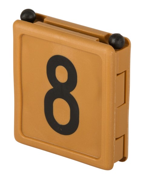 Halsreim-merke, dobbel, nr. 8 - Brun, 6 stk/pak...