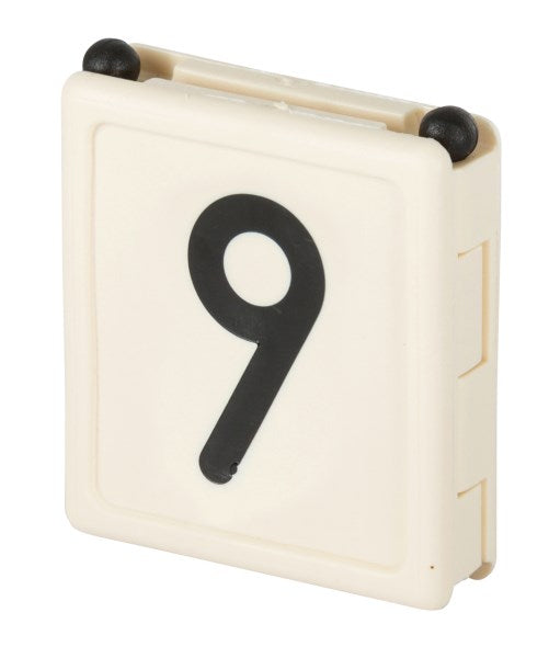 Halsreim-merke, dobbel, nr. 9 - Hvit, 6 stk/pak...