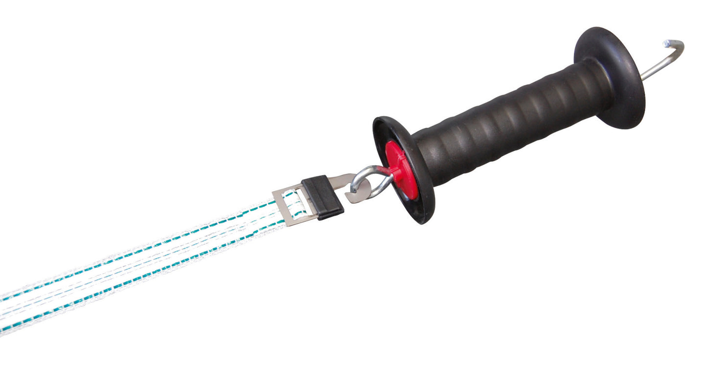 Gate handle galvanized with Litzclip BV 20 mm niro