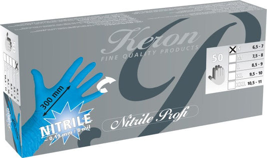 Keron Nitrile Hansker Premium, 300mm, 50 stk, s...